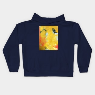 Abstract Yellow flower Kids Hoodie